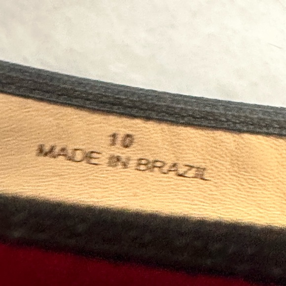 WIRTH Red Suede Ballet Flats Brazil Size 10 - Picture 4 of 5